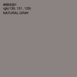 #8B8381 - Natural Gray Color Image